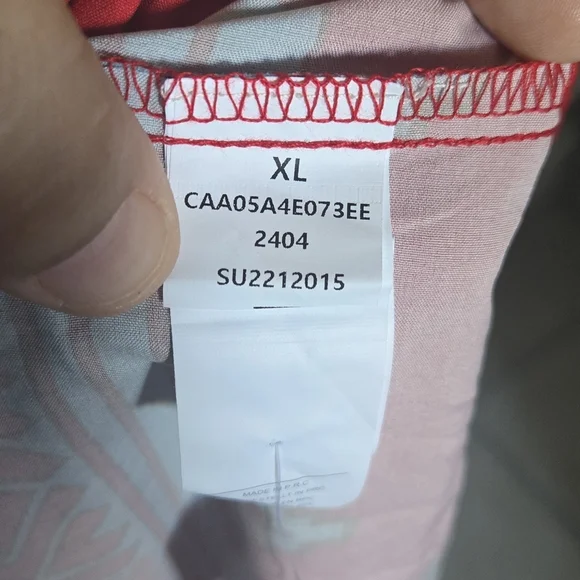 Cupshe Vibrant Red and Blue Patterned Midi Dress (B1) - Picture 7 of 9